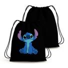Mochila Saco Stitch Infantil Feminina Escola Passeio Azul