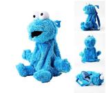 Mochila Sesame Street Elmo Cookie Guy Big Bird Azul 45cm