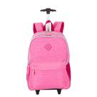 Mochila Sestini com Rodinhas Rollingg Crinkle 2 Double Rosa