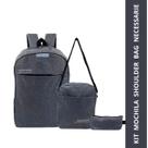 Mochila Shoulder Bag e Nécessaire C/ Divisória Alça de Pulso