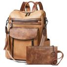 Mochila Shrie Fashion Couro Feminina - Preta