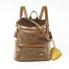Mochila Silvana Tork em couro caramelo