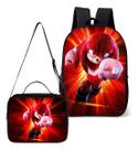 Mochila Simples Com Lancheira Termica Kit Escolar Estampa Infantil Game Soni