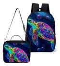 Mochila Simples Com Lancheira Termica Kit Escolar Infantil Estampa Cores Vibrantes Tartaruga Mochila Simples Com Lancheira Termica Kit Escolar Infantil Estampa Cores Vibrantes Tartaruga