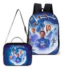 Mochila Simples e Lancheira Termica Escolar Estampa Filme Quartero Heroico Fantastico Lançamento