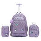 Mochila Spector Feminina Borboleta Escolar Resistente Kit com estojo e Lancheira