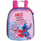 Mochila Stitch Angel Infantil Escolar Menina Bolsa De Costas Cor Rosa Maxtoy - Diplomata
