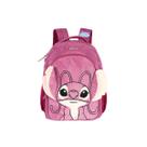 Mochila Stitch Costas Pelucia Meninas Disney Escolar Passeio