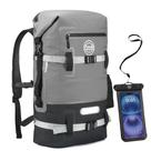 Mochila STOVER, bolsa seca impermeável com capa de telefone cinza