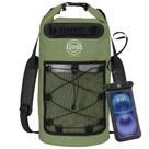 Mochila STOVER, bolsa seca impermeável com capa de telefone verde