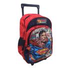 Mochila Superman Vermelha c/ Rodinhas- Luxcel