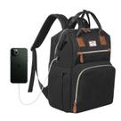 Mochila SUPROMOMI, bolsa de fraldas, grande, 27x39x20 cm, preta