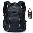 Mochila Swissport Cadeado Preta Casual Reforçada