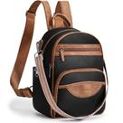 Mochila SYTRAH Small para mulheres em material vegano preta