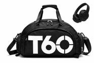 Mochila T60 Academia Natação Camping Com Fone Bluetooth