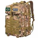 Mochila Tática Camping Militar W03 50L Resistente à Água Cáqui Camuflado OEM