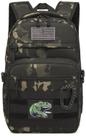 Mochila tática infantil Army Molle Bookbag Military Boys Mochila para escola, ao ar livre, acampar (inclui 2 adesivos+1 mosquetão), camuflagem preta