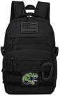 Mochila tática infantil Army Molle Bookbag Mochila militar para meninos, para escola, ao ar livre, acampar (inclui 2 adesivos e 1 mosquetão), preta