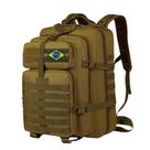 Mochila Tática Militar 50L Impermeável Super Reforçada para Camping / Caqui