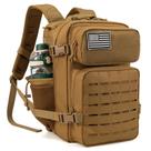 Mochila tática militar QT & QY 25L para homens cáqui