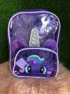 Mochila Tema unicórnio tranparente