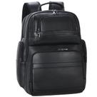 Mochila TIDING de couro genuíno para homens com laptop 15.6 pretas