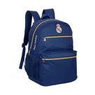 Mochila Time Real Madrid Azul Uso Costas Escolar, Viagem