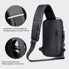 Mochila Tiracolo Masculina De Ombro Antifurto Com Porta Usb