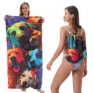 Mochila Toalha 2 em 1 Cachorro Samoeida Pop Art 140x70cm -