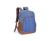 Mochila Track Denim- Azul & Marrom- 42x30x15cm- Go Track