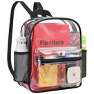 Mochila transparente MAY TREE Clear Stadium Bag, PVC preto Mochila transparente MAY TREE Clear Stadium Bag, PVC preto
