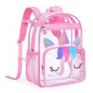 Mochila transparente mommore Unicorn para crianças de 4 a 8 anos, resistente à água Mochila transparente mommore Unicorn para crianças de 4 a 8 anos, resistente à água