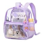 Mochila Transparente MUSEVOS Aprobada para Estadios 30x15x30 cm Morada