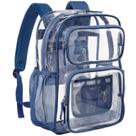 Mochila transparente PACKISM de 17 polegadas grande para escola azul marinho
