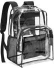 Mochila Transparente YGR de PVC - Grande Capacidade - Preta