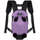 Mochila transportadora de cães PetAmi ajustável para cães pequenos, roxa