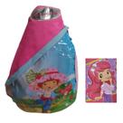 Mochila Transversal Escolar Infantil E Caderno Moranguinho