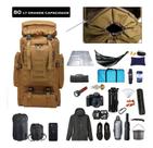 Mochila Trilha Camping Acampamento 80l Litros Impermeável