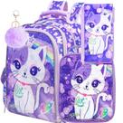 Mochila UFNDC Cat para meninas com lancheira de 16” resistente à água
