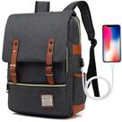 Mochila UGRACE Vintage Laptop 15,6" com porta USB - preta