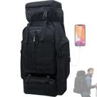 Mochila Vaupan 80L para Camping y Senderismo Impermeable con Puerto USB Negra