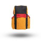 Mochila Vertical em Lona 50Litros - Preto com Amarelo e Vermelho
