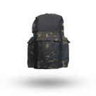 Mochila Vertical em Lona 50Litros - Preto com Camuflado