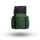 Mochila Vertical em Lona 50Litros - Preto com Verde Bandeira