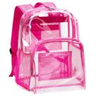 Mochila Vorspack em PVC transparente, rosa resistente Mochila Vorspack em PVC transparente, rosa resistente