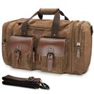 Mochila Wildroad, lona encerada, couro genuíno, 50L, impermeável