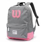 Mochila Wilson Feminina Cinza com Rosa Reforçada Academia Cor:Cinza e rosa