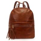 Mochila Wj Grande com Bolso Frontais - Feminina - Caramelo