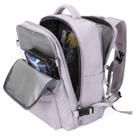 Mochila WONHOX Grande impermeable para viaje para mujer color morado