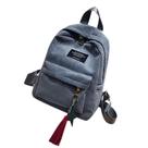 Mochilas de veludo cotelê simples de mulher estilo campus mochilas de lazer de cor pura